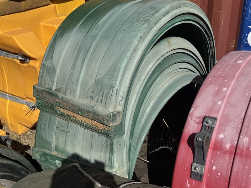 9 Green Plastic Guards. Located Orange, NSW