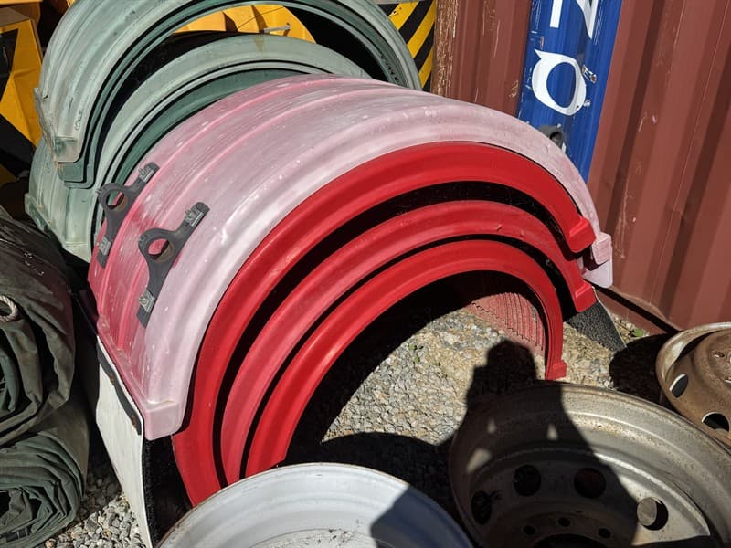 4 Red Plastic Guards. Located Orange, NSW