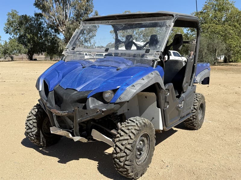 YAMAHA. 3 seater. 17, 719kms. 1203 hours. 4wd. Front windscreen. UHF. Towbar. 700cc. Located Graman, NSW.