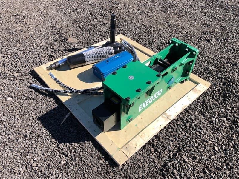 Unused Hydraulic Skid Steer / Excavator Post Driver, Model: EXEQ530P, To Suit both Skid Steers and/or 2.5-4 Ton Excavators, Side mount for S…