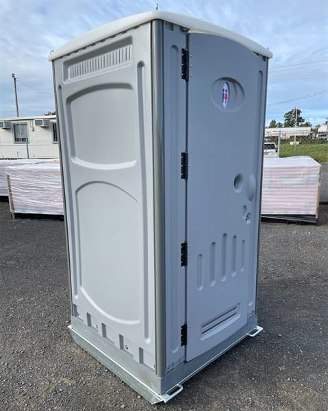 Unused Fresh Water Portaloo, with Hand Basin, Mirror, Steel Skid Base, Foot pumps for Flush & Hand Basin, Shipping Dimensions: 1120mm Wide x…