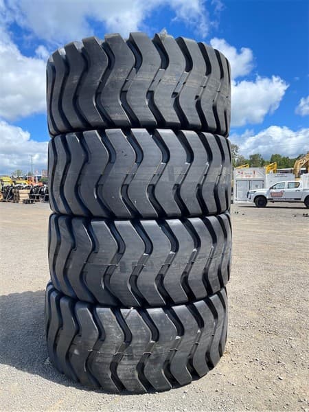 Quantity of 4 Unused 29.5-25 Earthmoving Tyres, Tubeless, E-3/L-3, PR: 28, To Suit 25 inch Rim, Each Tyre Shipping Dimensions per tyre: 1875…