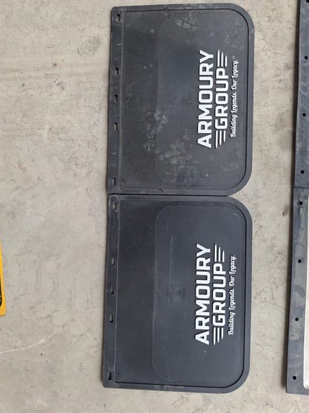 Mudflaps Armoury - Pair. Please pick up within 2 weeks of Auction finishing. Located Orange, NSW