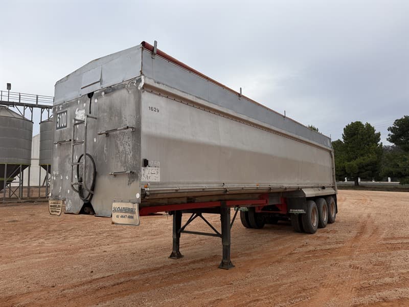 1996 TEFCO 34FT TRI AXLE TRAILER VIN: 6B9T25000T2FH6072 Alloy TOA with grain top with roll over tarp, Teflon lined. BPW air suspension BPW a…