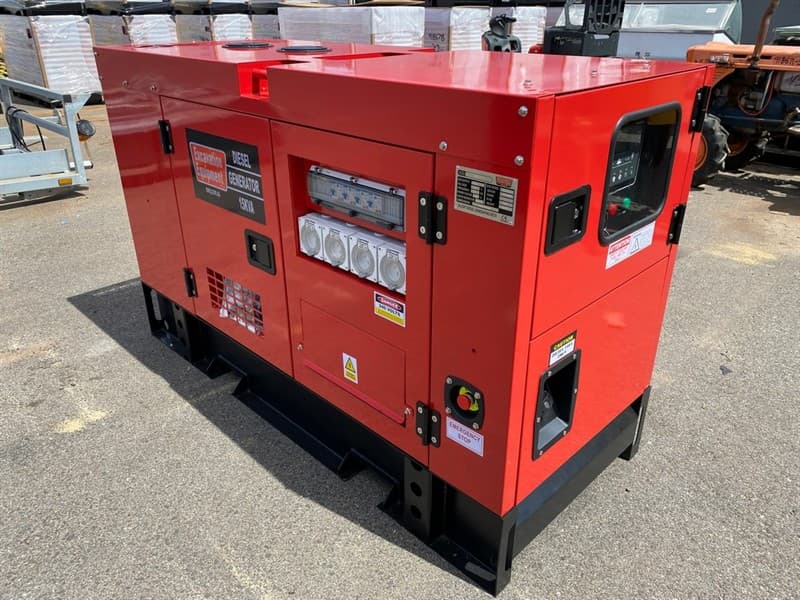 Unused Silenced 15kVA Single Phase Generator, Model: EXEQ 15-1, 4 Cylinder Diesel Engine, Single Phase, Emergency Stop, Battery Isolator, Li…