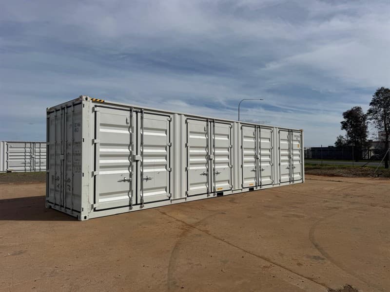 Unused 40ft High Cube Side Opening Container,With Forks Pockets, 4 side doors on one side, Container no: LYPU0232330, Date of Manufacture: T…