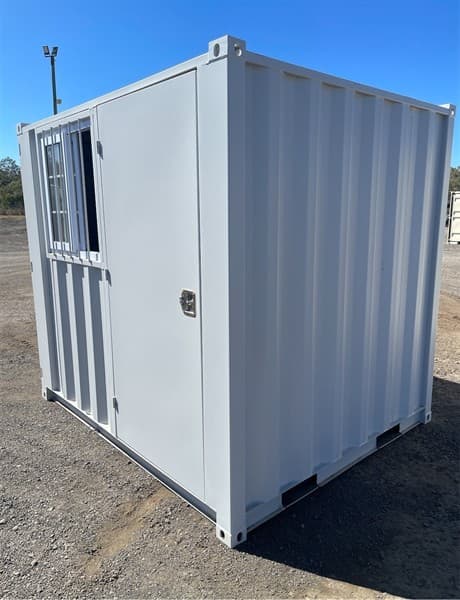 Unused 8ft Storage Container, Comes with Fork Pockets, Lockable Door, Timber Floor, Air Vent, Colours may vary, Approximate Shipping Dimensi…