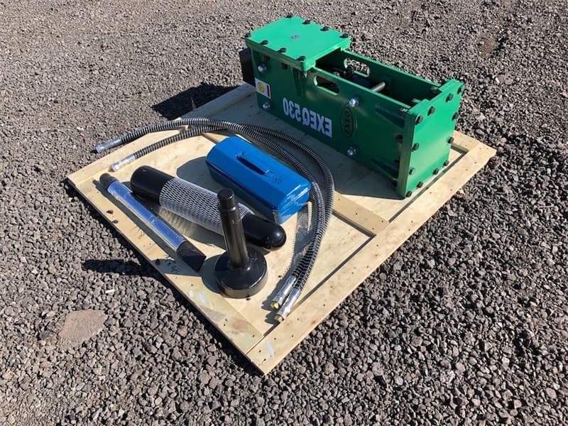 Unused Hydraulic Skid Steer / Excavator Post Driver, Model: EXEQ530P, To Suit both Skid Steers and/or 2.5-4 Ton Excavators, Side mount for S…