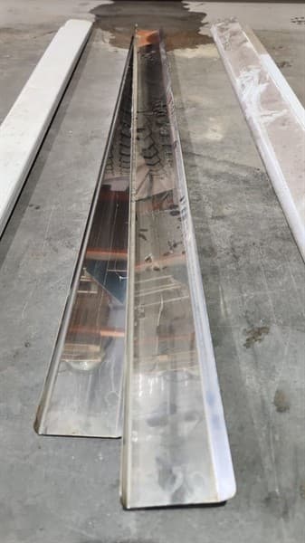 New Stainless Steel Tank Step Trim - Pair. 1470mm. Located Orange, NSW