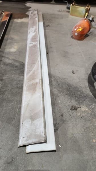 New Stainless Steel Tank Step Trim - Pair. 1470mm. Located Orange, NSW