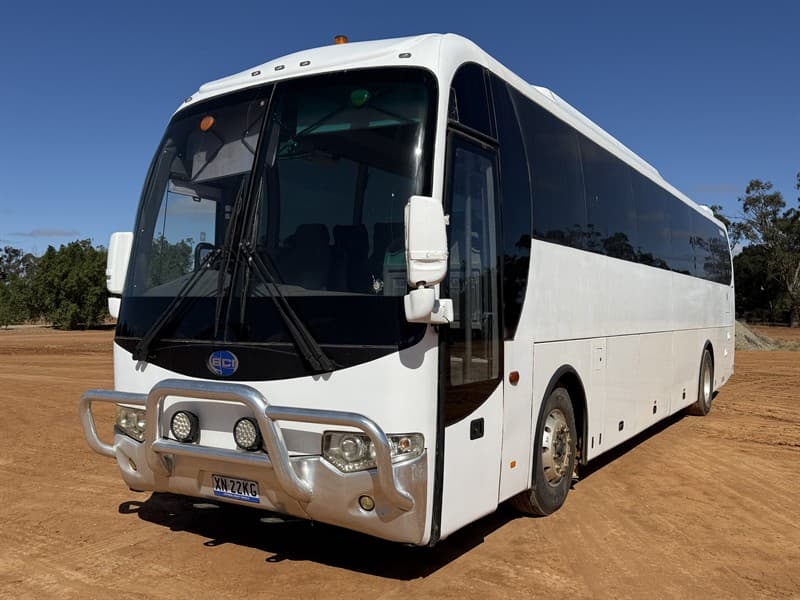 2010 BCI 57 SEATER BUS. VIN. LSFC1308XAC005426. Cummins ISL engine. Automatic transmission. Showing 466,442kms. Located Nyngan, NSW