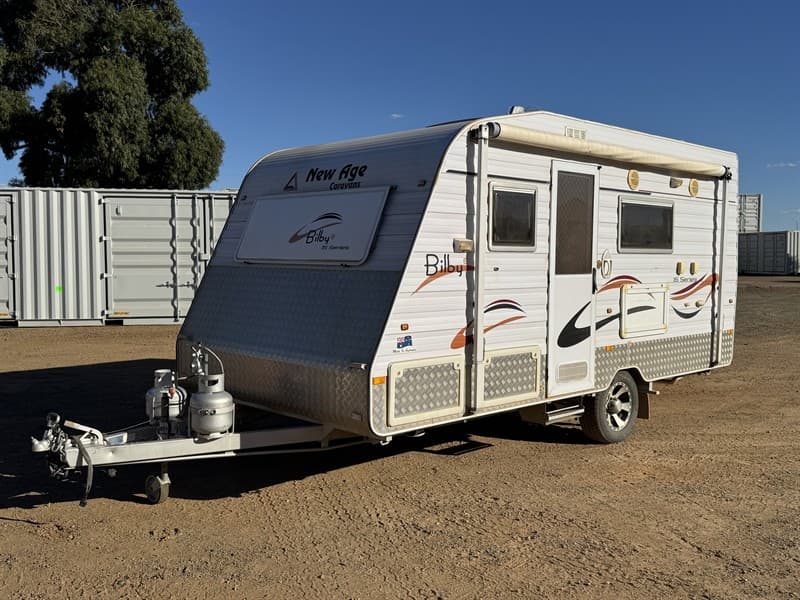 2012 New Age “Bilby” caravan. VIN/Chassis No. 6T9T21V97C08VM093, Features include Ibis air conditioning (working well), microwave, TV and ra…