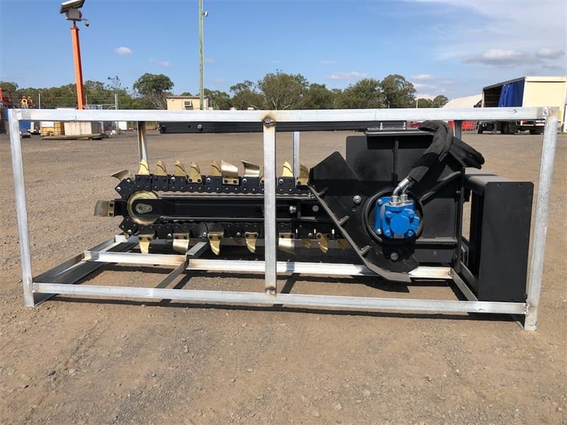 Unused Trencher Attachment for Skid Steer Loader, digging Width: 200mm, Digging Depth : 900mm, Required flow: 50-75 L/Min, Approximate Shipp…