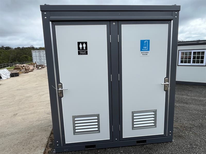 Dual Toilet/Shower Block, 1 x Shower Cubicle 1x Toilet Cubicle, Included in Shower cubicle: Removable Shower head, Mixer Tap, Extractor Fan,…