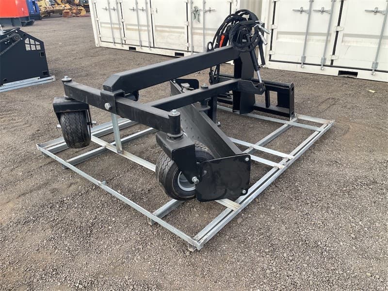 Unused Grader Attachment to Suit Skid Steer, Blade Width 2.42m Rotation angle 25°, Incline Angle: 24°, Shipping Dimensions: 2590mm L x 2160m…