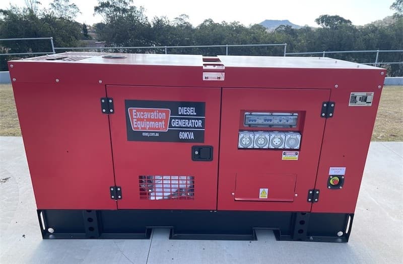Unused Silenced 60kVA Generator, Model: EXEQ 60-3, 4 Cylinder Turbo Diesel Engine, Single & 3 Phase Outlets, Emergency Stop, Battery Isolato…