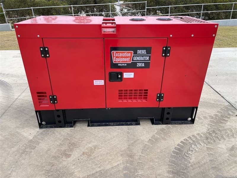 Unused Silenced 25kVA Generator, Model: EXEQ 25-3, 4 Cylinder Diesel Engine, Single & 3 Phase Outlets, Emergency Stop, Battery Isolator, For…