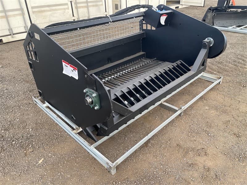 Unused Rock Picking Bucket to Suit Skid Steer, Screening Width 1.93m, Shipping Dimensions: 2075mm L x 1590mm W x 1090mm H, Weight: 681Kgs EX…