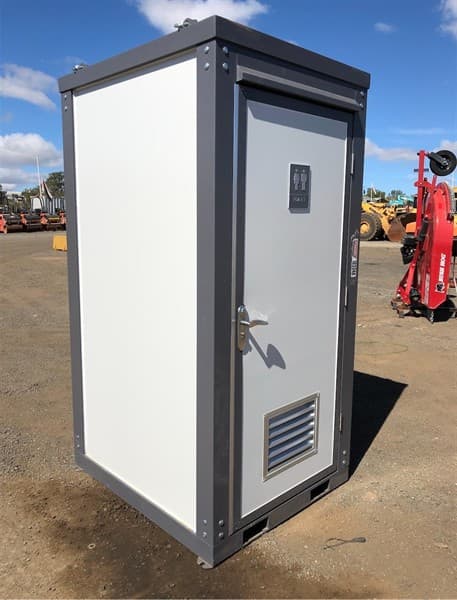 Unused Single Cubicle Toilet Block, with sink, Toilet, Extractor fan, Toilet, WELS Registration Number: L07047, Efficiency Star Rating 4,Wat…
