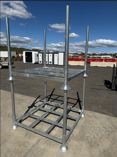 2025 Unused Galvanised Steel Stackable Stillage Pallet,, SWL: 1500kg , Size: 1495mm L x 1495mm W x 1260mm H (When assembled) , Internal: 126…