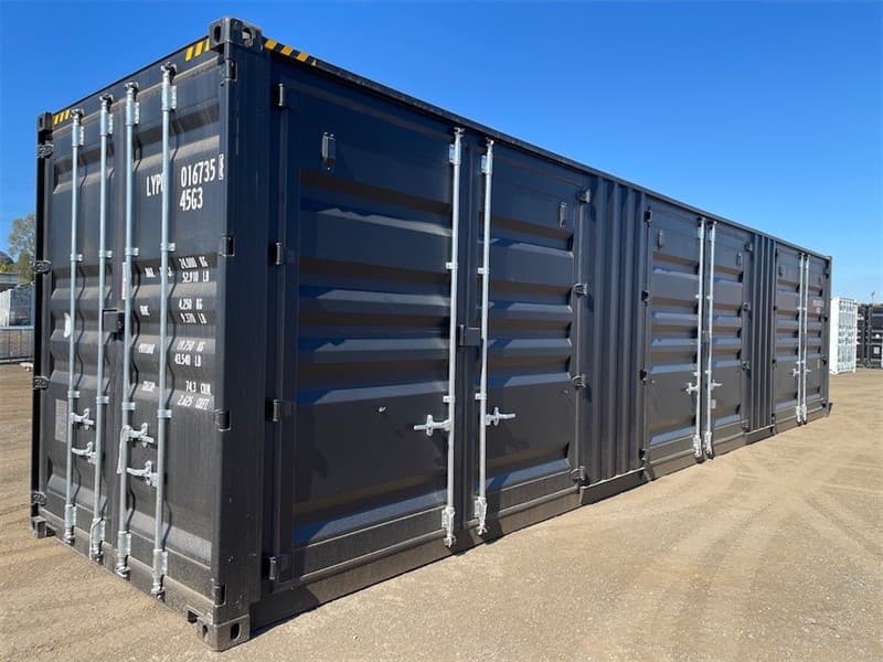 Unused 2024 40ft High Cube 3 Door Side Opening Container, 3 Large side doors on one side, Side Doors Dimensions: Approximately 3m Wide x 2.5…
