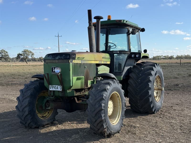 1983 John Deere 4850 FWA Tractor, PIN: RW4850P005027. Hours: 7308, 3PL with quick hitch, dual hydraulics, Farmscan 2000 unimetre, 1000 rpm P…