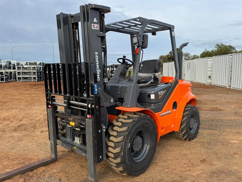 2025 LONKING 3.5T ALL TERRAIN FORKLIFT. Serial no. L97113554S4013202. Showing 38 hours. 37Kw/ 49HP 4Cyl Diesel Engine. 4wd. 4.5 metre reach.…