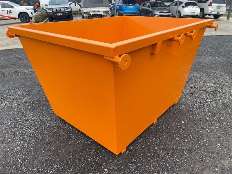 Unused 3 Cubic Metre Skip Bin,, Heavy Duty Steel construction, Lifting pins, Overall Length : 2105mm x Overall Width: 1735mm x Overall heigh…