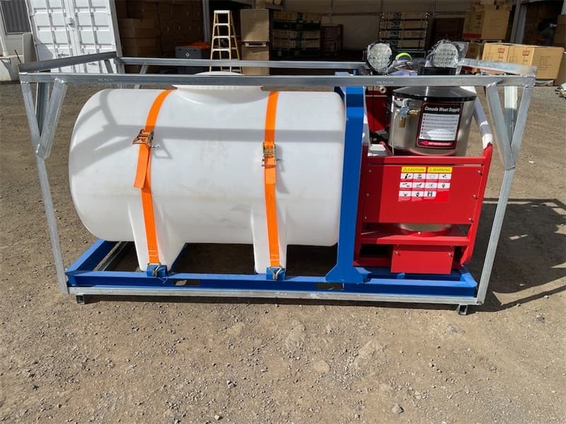 Unused Heated Pressure Washer / Water Blaster with Tank, 3600PSI, Key Start, Diesel Fired Burner, Various Spray Nozzles, Lance / Gurney, Ski…