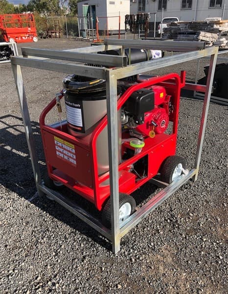 Unused Heated Pressure Washer / Water Blaster, 3600PSI, Key Start, Diesel Fired Burner, Various Spray Nozzles, Lance / Gurney, Wheels, Heavy…