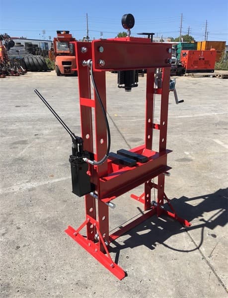 Unused 50 Ton Hydraulic Workshop Press, 2 speed pump, some assembly required, Approximate Shipping Dimensions: 1880mm L x 910mm W x 340mm H,…