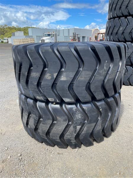 Quantity of 2 Unused 29.5-25 Earthmoving Tyres, Tubeless, E-3/L-3, PR: 28, To Suit 25 inch Rim, Each Tyre Shipping Dimensions per tyre: 1875…