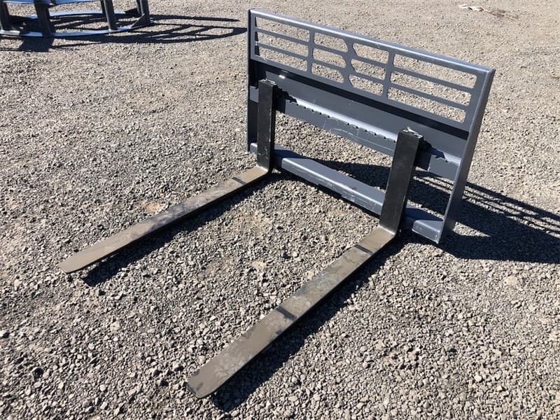 Unused Forks Attachment, to suit Skid Steer, 1200mm Long Forks, Approximate Shipping Dimensions: 1240mm L x 1430mm W x 880mm H, Approximate …