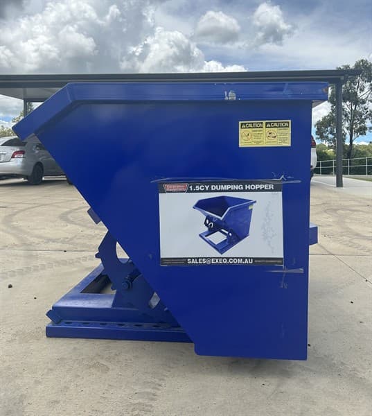 Unused 1.5 Cubic Yard Self Tipping Skip Bin To Suit Forklift, Capacity: 1.5 Cubic Yard, Fork Pockets, Approximate Dimensions at Top of Skip:…