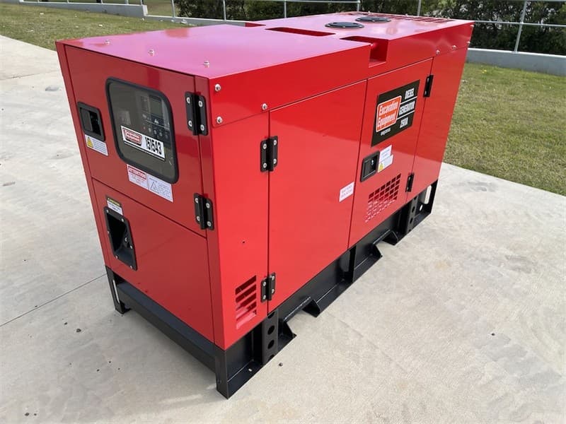 Unused Silenced 25kVA Single Phase Generator, Model: EXEQ 25-1, 4 Cylinder Diesel Engine, Outlets: 4 x 15Amp & 4 x 32Amp Emergency Stop, Bat…