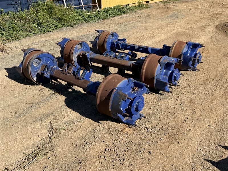 BPW AXLES SPIDER HUBS x 3 under slung BPW axle Drum brakes, spider hubs, removed from A trailer to convert to 10 stud buds, Located Hay NSW,