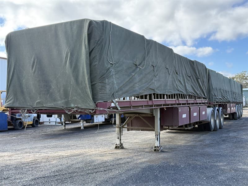 2008 BARKER B DOUBLE FLAT TOPS. A trailer VIN. 6J6006636AA8W1798. Load binders. Vigia Air system. Digital scales. Water tank. Tarps included…