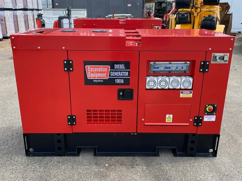 Unused Silenced 15kVA Generator, Model: EXEQ 15-3, 4 Cylinder Diesel Engine, Single & 3 Phase Outlets, Emergency Stop, Battery Isolator, Lif…