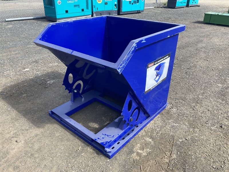 Unused Self Tipping Skip Bin / Hopper, To Suit Forklift, Capacity: 1 Cubic Yard, Fork Pockets, Approximate Dimensions at Top of Skip: 1100mm…
