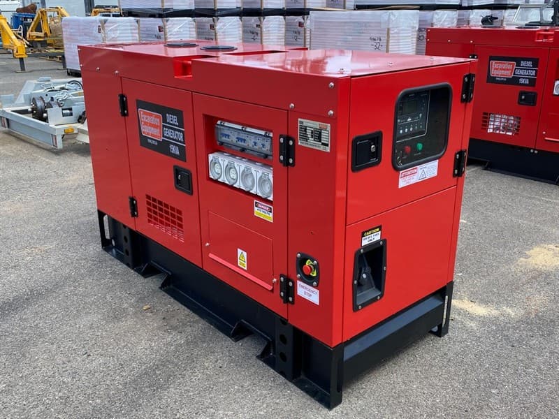Unused Silenced 15kVA Generator, Model: EXEQ 15-3, 4 Cylinder Diesel Engine, Single & 3 Phase Outlets, Emergency Stop, Battery Isolator, Lif…