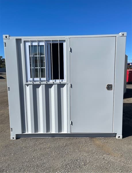 Unused 8ft Storage Container, Comes with Fork Pockets, Lockable Door, Timber Floor, Air Vent, Colours may vary, Approximate Shipping Dimensi…