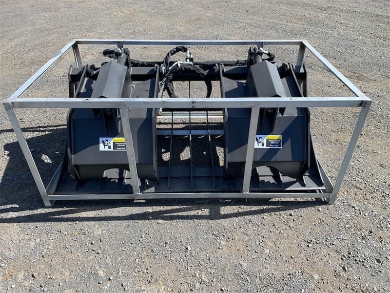 Unused Rock Grapple Bucket to Suit Skid Steer, to suit Skid Steer, 1828mm wide, Operating pressure: 17-21MPa, Dual Ram, Approximate Shipping…