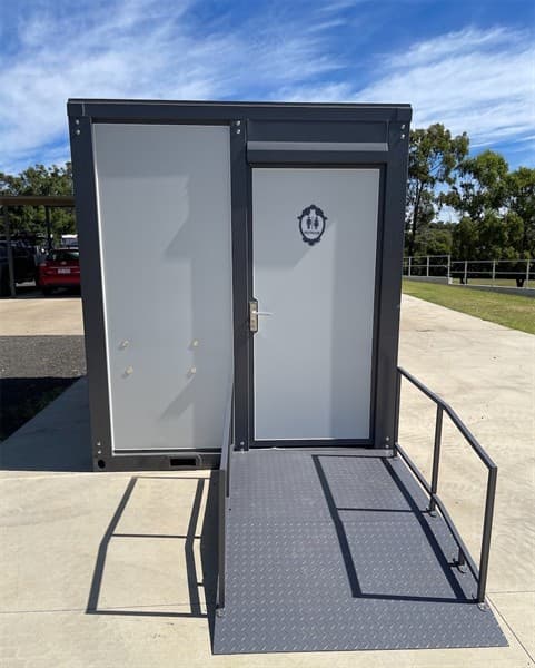 Unused Wheelchair Accessible Toilet Block, Quality Finish, Removable Access Ramp with hand rails, Extra Wide Door (928mm) Heavy Duty Interio…
