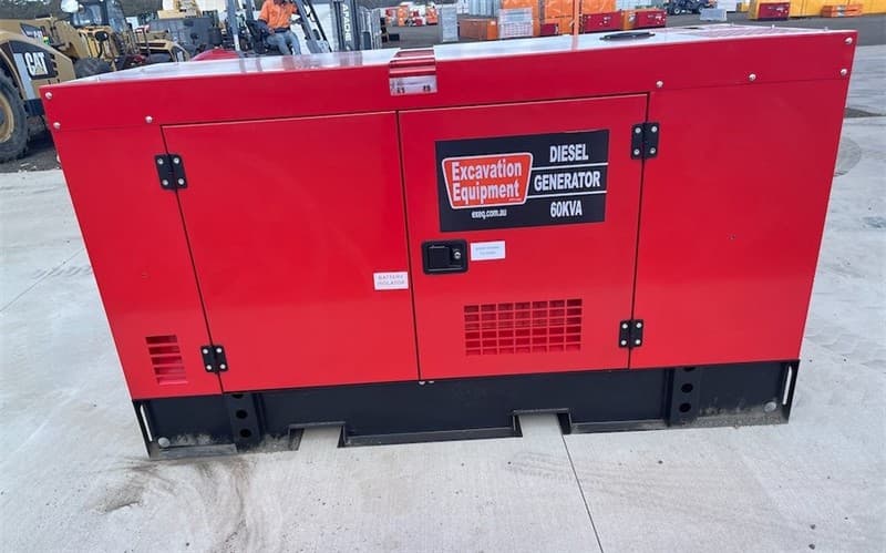 Unused Silenced 60kVA Generator, Model: EXEQ 60-3, 4 Cylinder Turbo Diesel Engine, Single & 3 Phase Outlets, Emergency Stop, Battery Isolato…