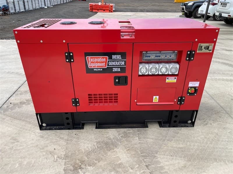 Unused Silenced 25kVA Generator, Model: EXEQ 25-3, 4 Cylinder Diesel Engine, Single & 3 Phase Outlets, Emergency Stop, Battery Isolator, For…