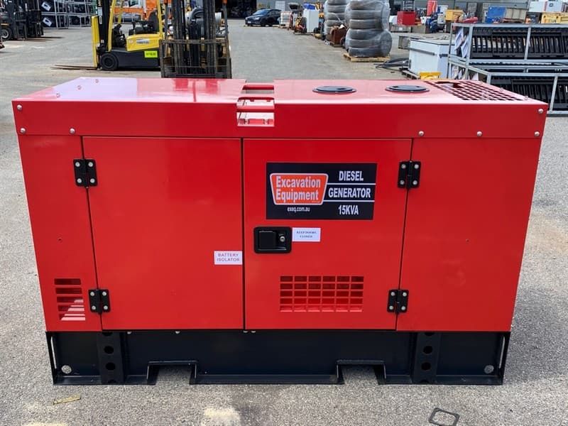 Unused Silenced 15kVA Generator, Model: EXEQ 15-3, 4 Cylinder Diesel Engine, Single & 3 Phase Outlets, Emergency Stop, Battery Isolator, Lif…
