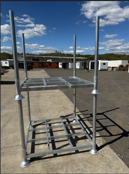 2025 Unused Galvanised Steel Stackable Stillage Pallet,, SWL: 1500kg , Size: 1495mm L x 1495mm W x 1260mm H (When assembled) , Internal: 126…