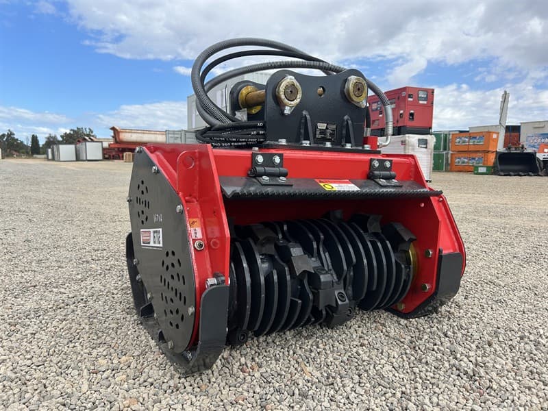 Unused Mulcher Attachment to suit 2T-5T Excavator , Model: MLCH-05T, Cutting Width:, 600mm,, Required Oil Flow:30-50 l/min, Pick Up Dimensio…