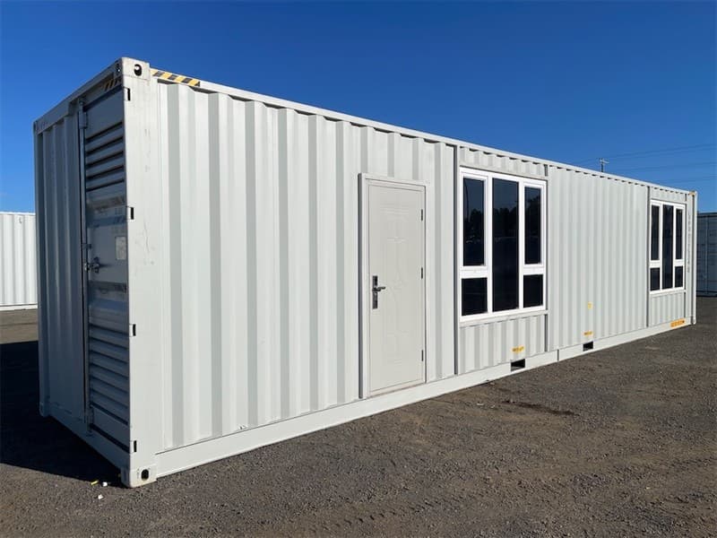 40ft Deluxe Accommodation Container Modules , 40ft High Cube Shipping Container fitted Kitchen / living area & Bedroom , fitted with Shower …