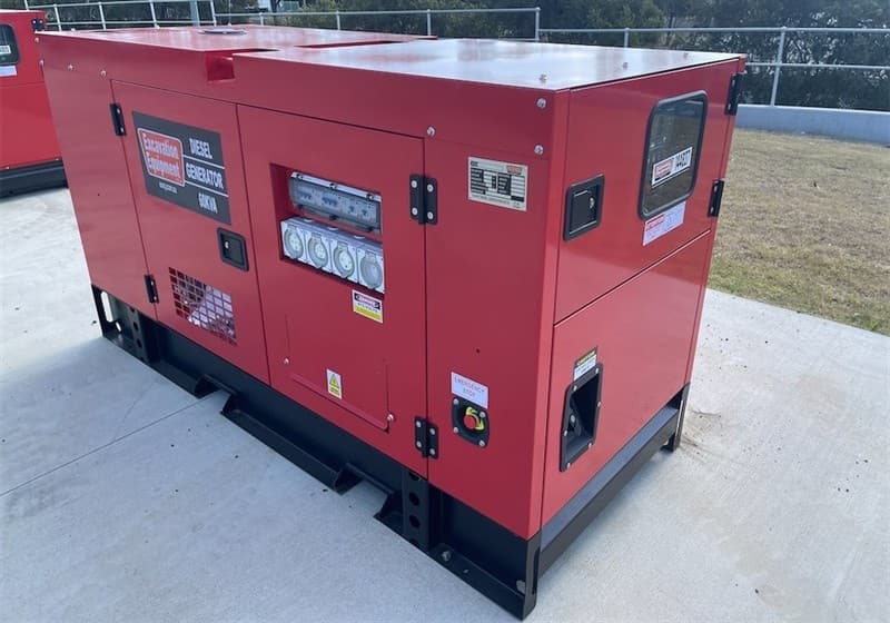Unused Silenced 60kVA Generator, Model: EXEQ 60-3, 4 Cylinder Turbo Diesel Engine, Single & 3 Phase Outlets, Emergency Stop, Battery Isolato…